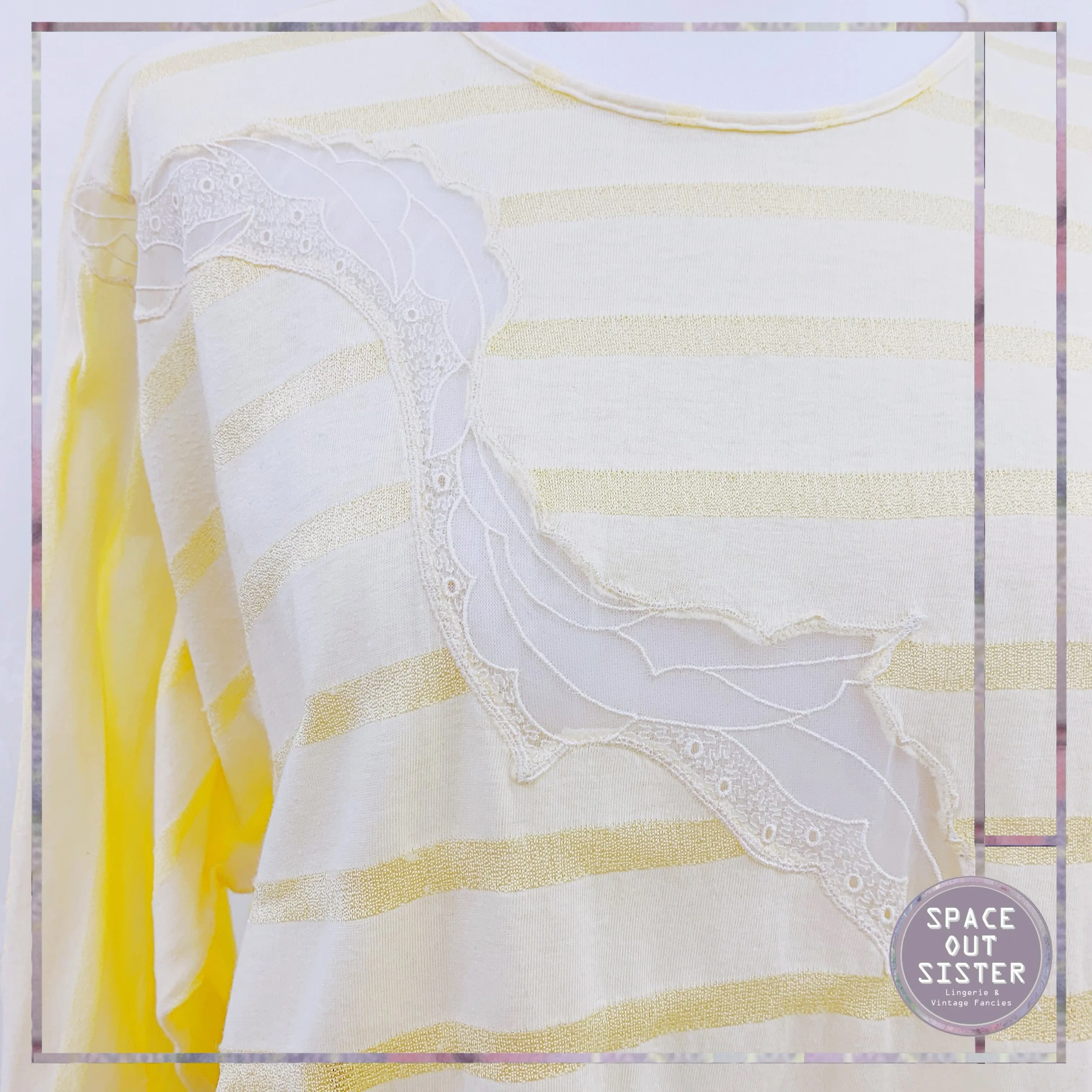 1980s Buttercup Stripe Nightdress