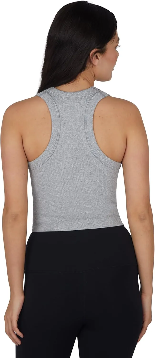 90 Degree by Reflex Womens Seamless Tank Top Ribbed Fitted Racerback Shirt 3 Pack
