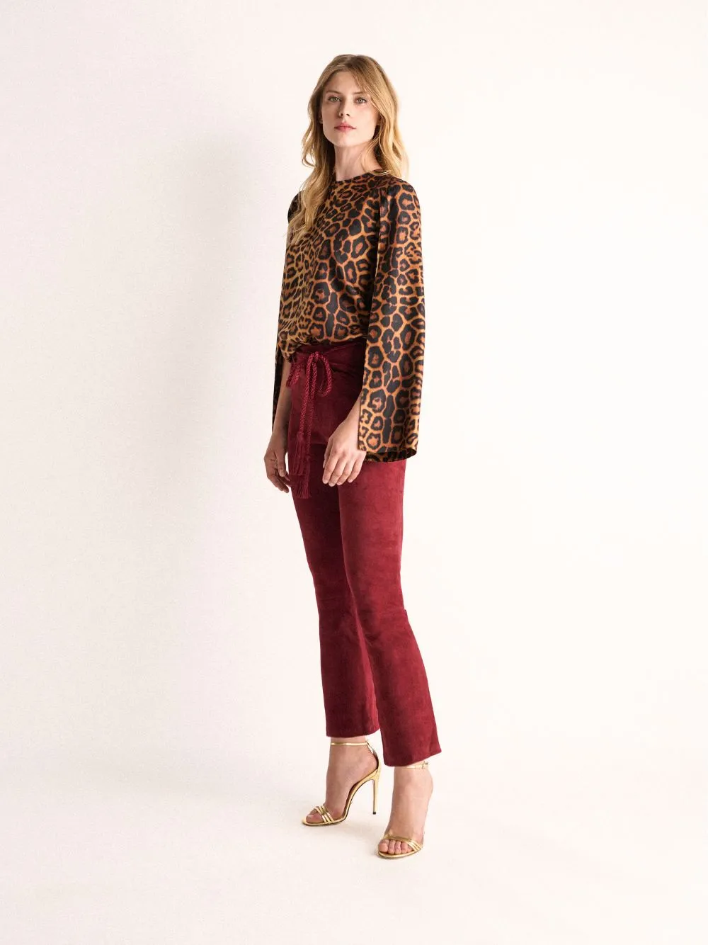 Acorus Junglito Print Silk Blouse