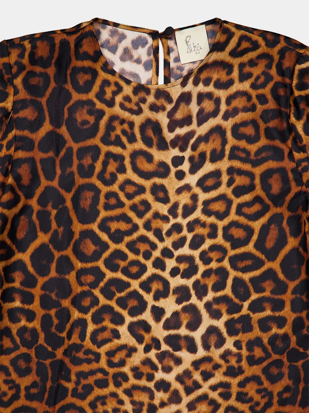 Acorus Junglito Print Silk Blouse