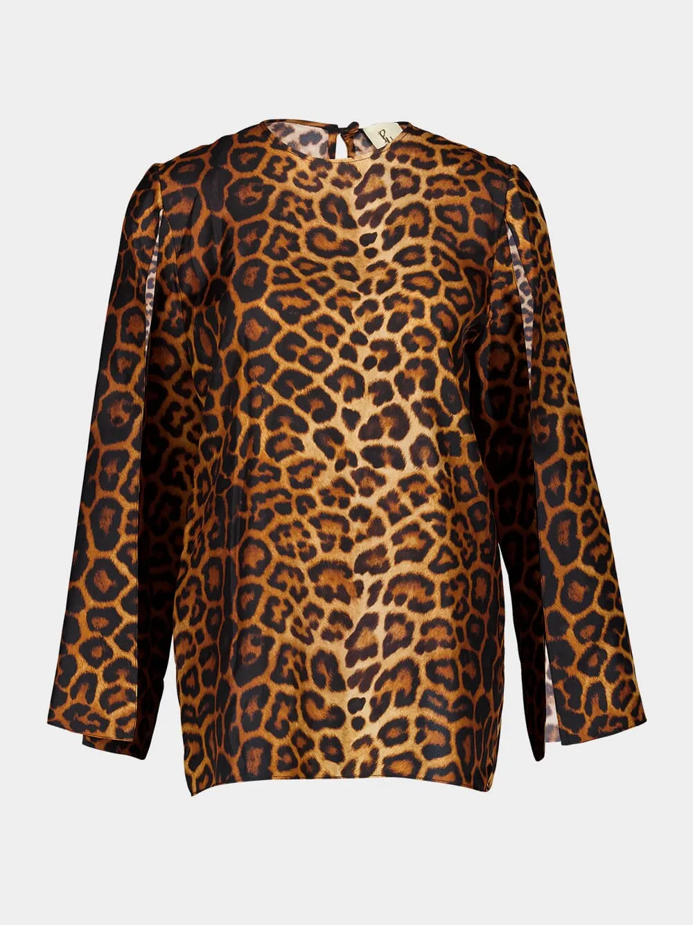 Acorus Junglito Print Silk Blouse