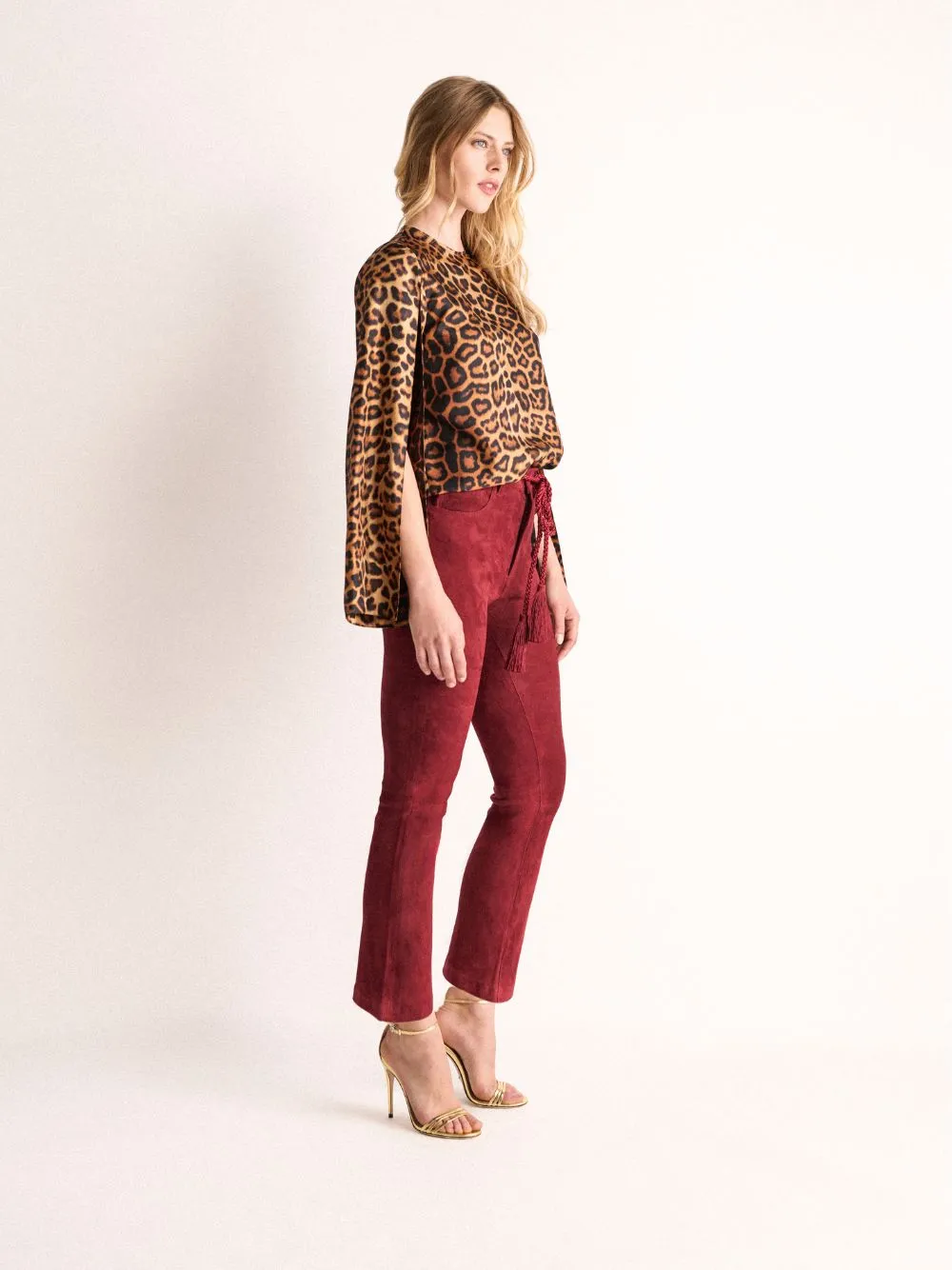 Acorus Junglito Print Silk Blouse