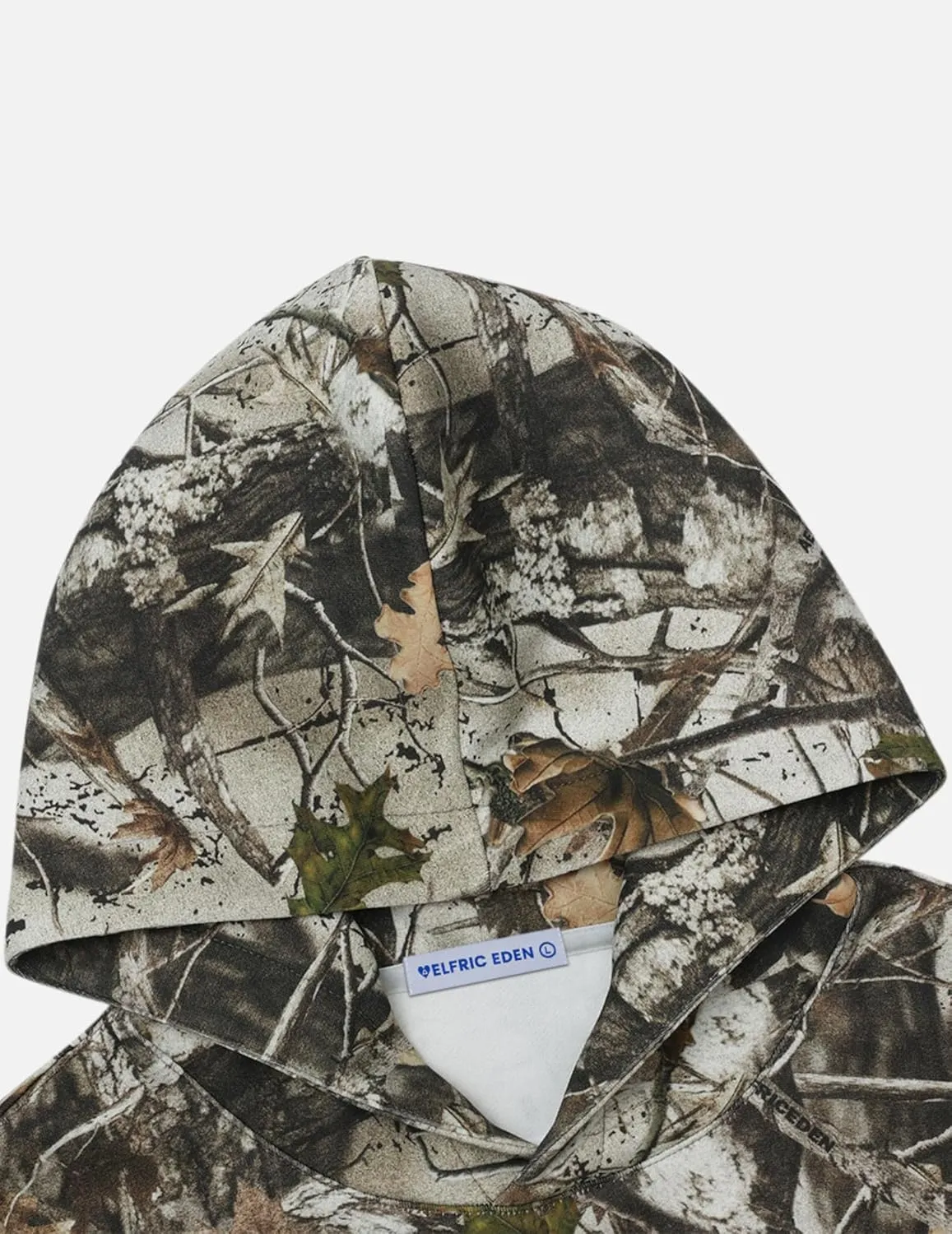 Aelfric Eden Womens Camo Hoodies Maple Branch Graphic Print Hoodie Sweatshirt Vintage Y2k Streetwear Pocket Hooded Pullovers