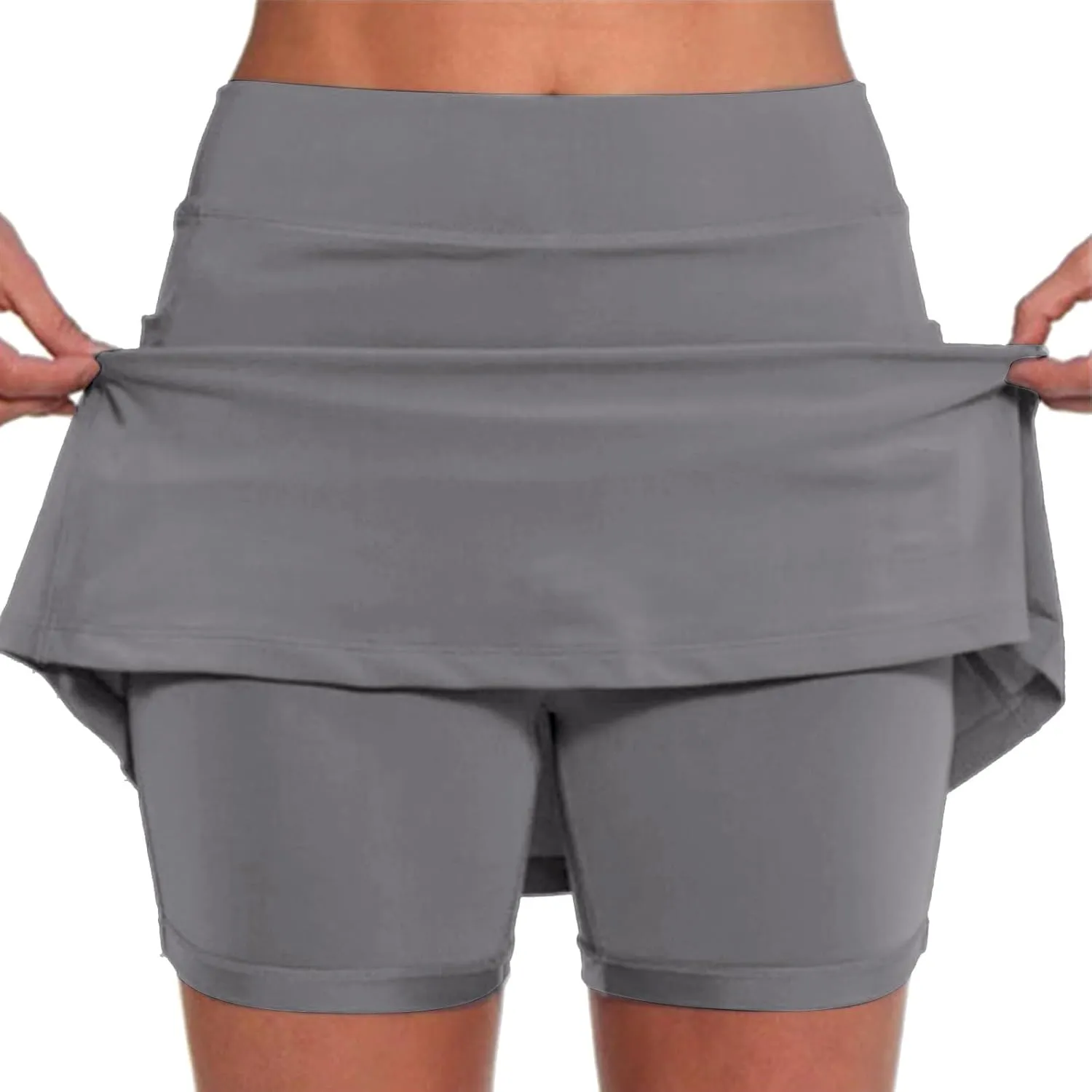 aihihe Blue Golf Skirts for Women Pleated Skorts for Women with Pockets Plus Size Shorts for Curvy Women