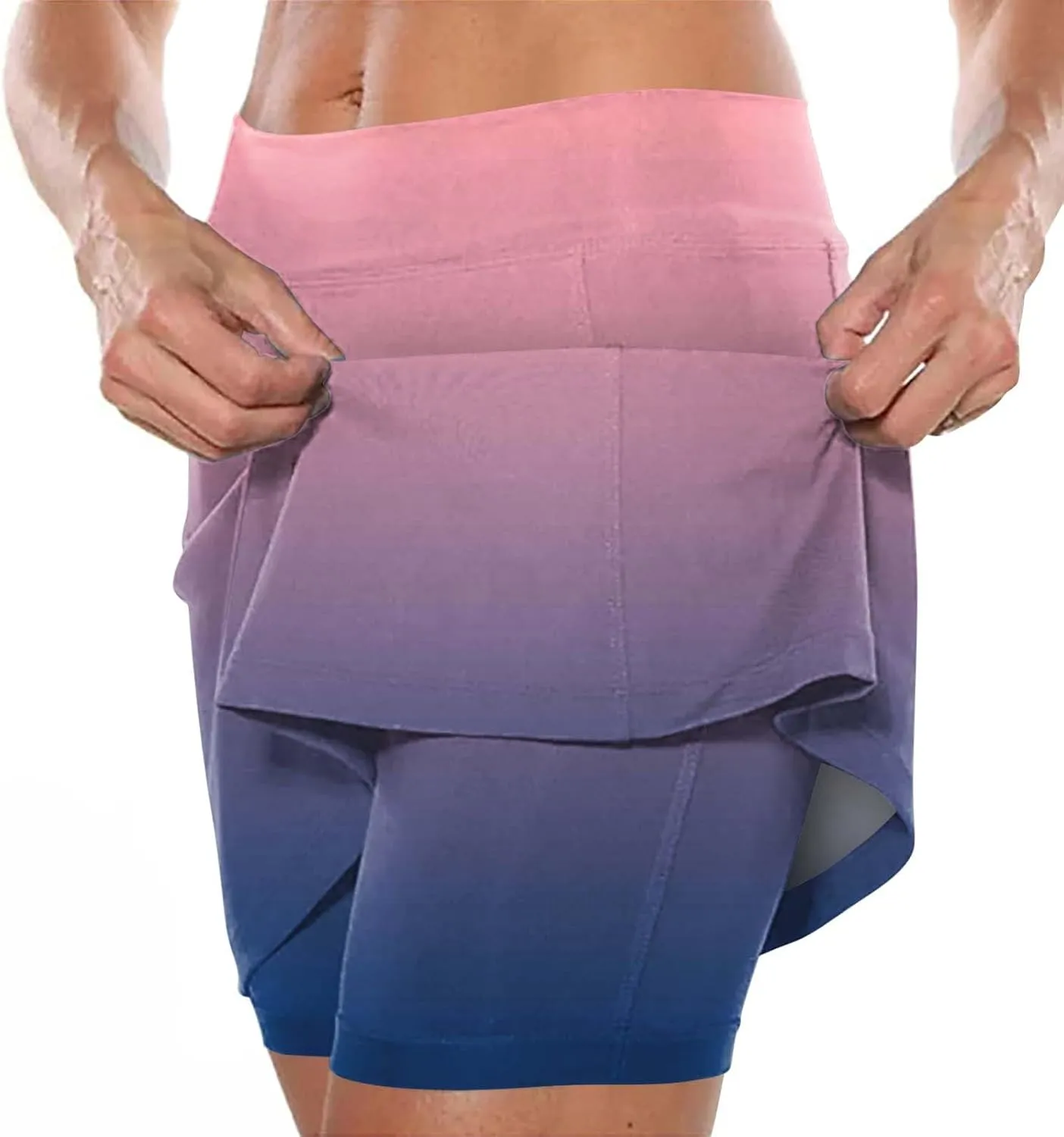aihihe Skirts for Women Work Casual Long Skirts with Shorts for Women Trendy Summer Womens Shorts Casual Plus Size