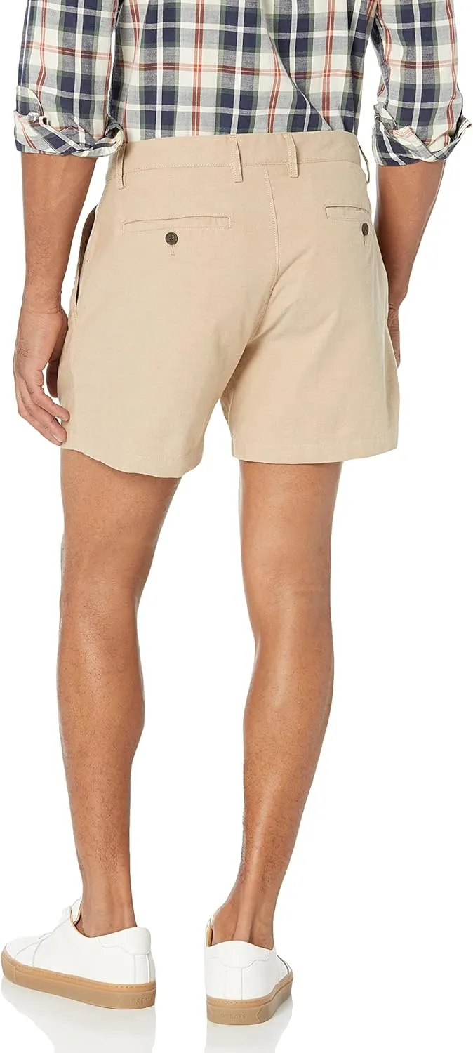 Amazon Essentials Men's Slim-Fit 5" Lightweight Comfort Stretch Oxford Short (Previously Goodthreads)