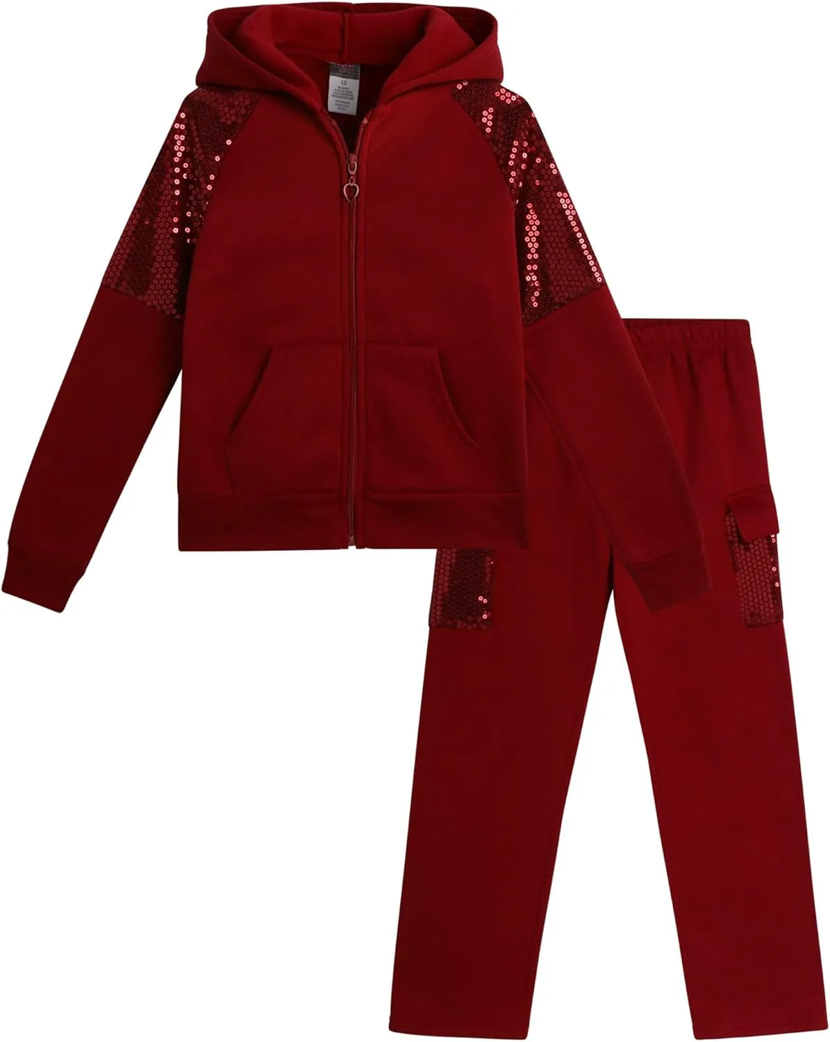 Angel Face Girls Jogger Set - 2 Piece Soft Fleece Pullover Hooded Sweatshirt and Jogger Sweatpants for Girls (Sizes: 7-16)