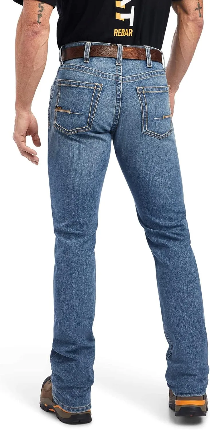 Ariat Men's Rebar M4 Relaxed DuraStretch Basic Boot Cut Jean