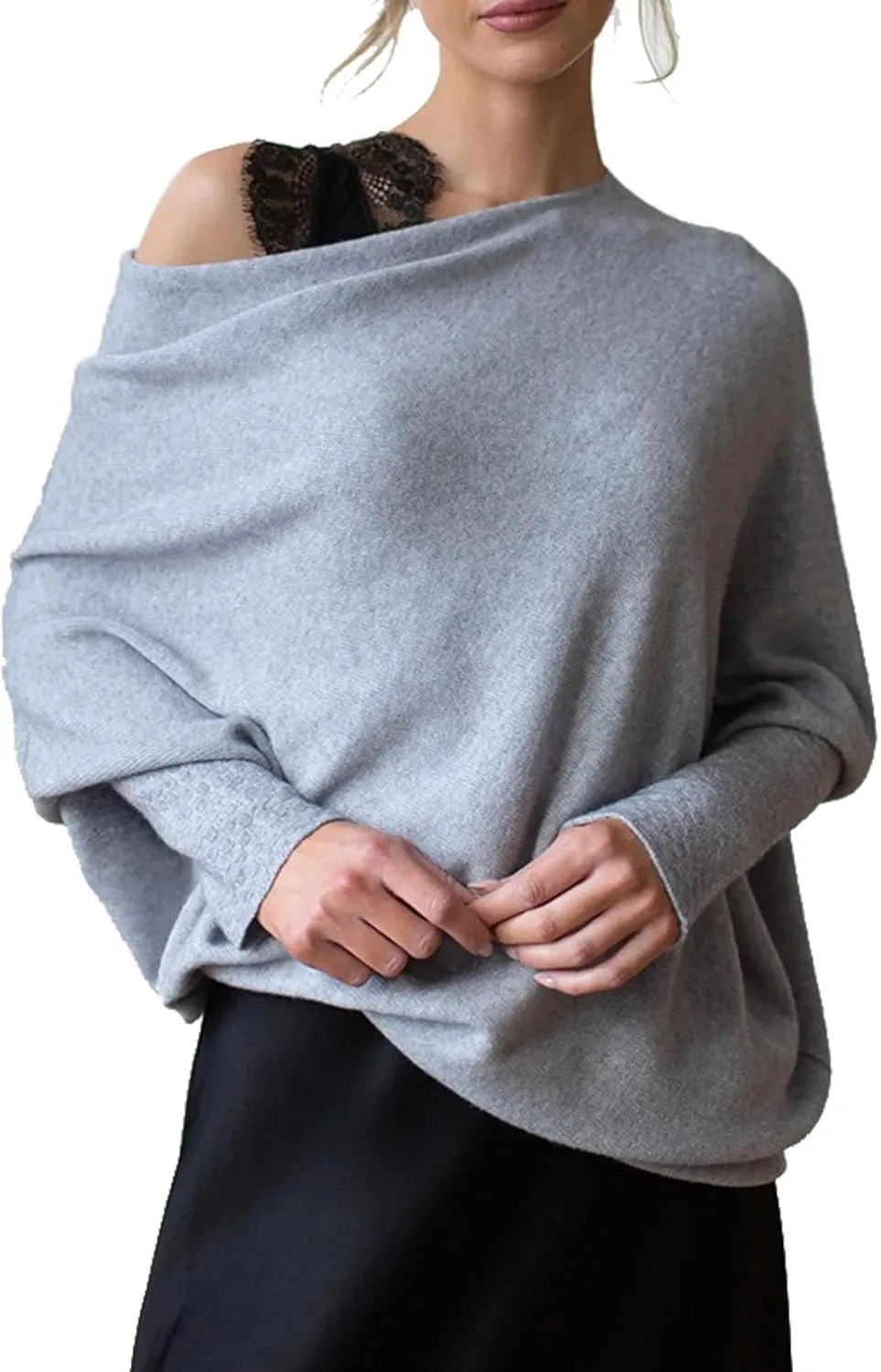 Asymmetric Draped Jumper, Asymmetrical Sweaters for Women, Jumpers for Women, Oversized Sweaters for Women