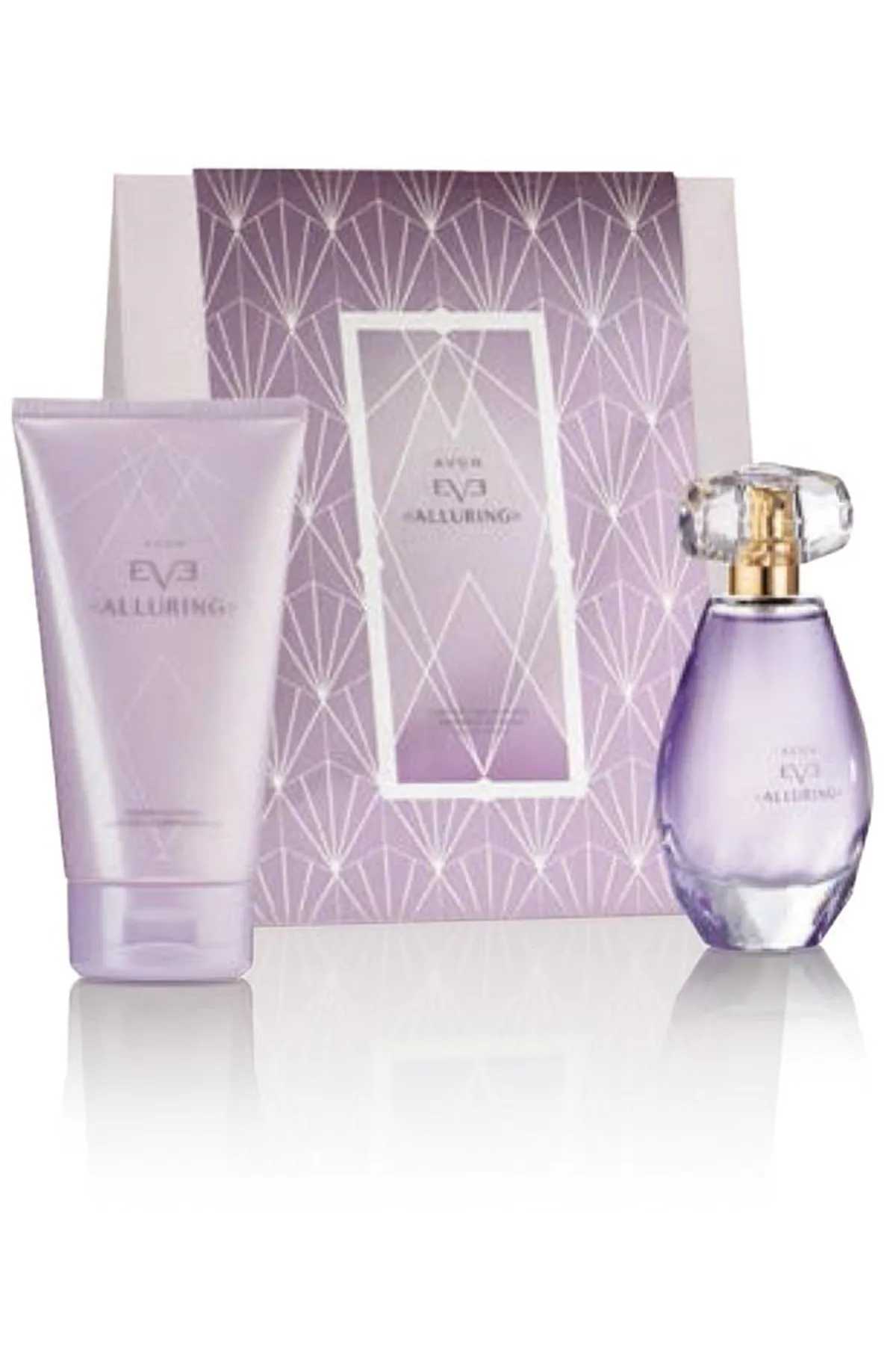 Avon Eve Alluring Gift Set: Eau de Parfum & Nourishing Body Lotion in Elegant Box