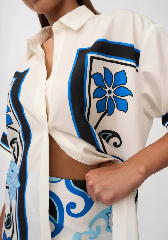 Azure Granada Flower Shirt