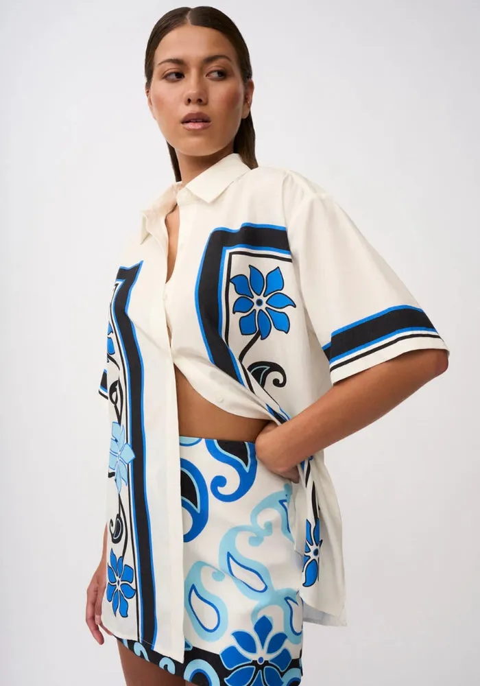 Azure Granada Flower Shirt
