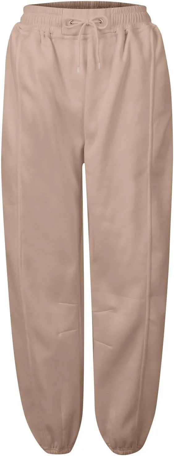 Baggy Sweatpants for Women Slim Fit Fall Jogger Pants High Waist Drawstring Fashion Trousers Petite with Pocket