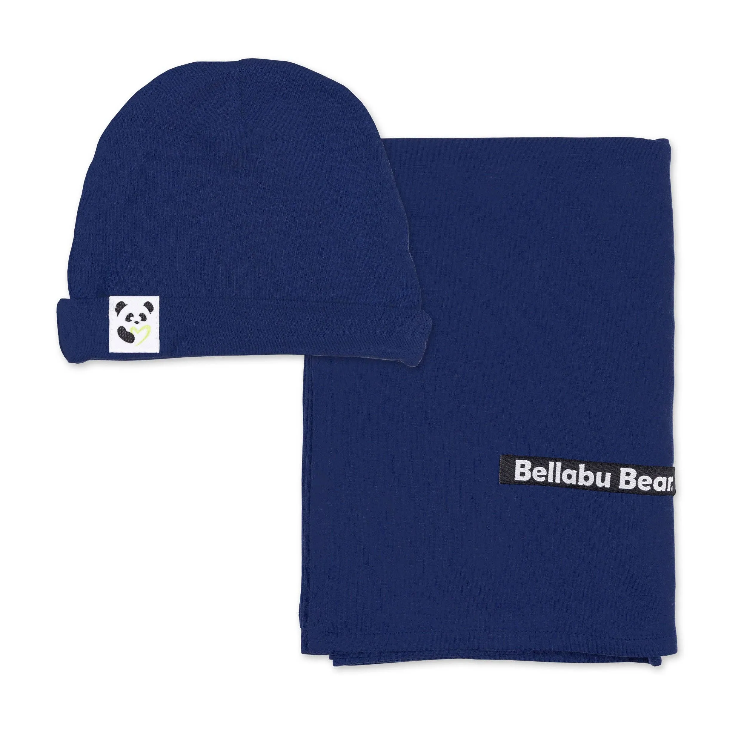 Bamboo Swaddle & Beanie Set - Indigo Blue