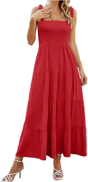 Beach Long Ruffle Maxi Line Dress Boho Floral Summers Women's A Neck Women's Dress Maternity Dresses Casual