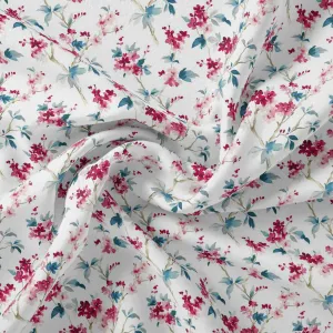 Beautiful Garden Iris Flower Digital Printed Fabric - Silk Crepe