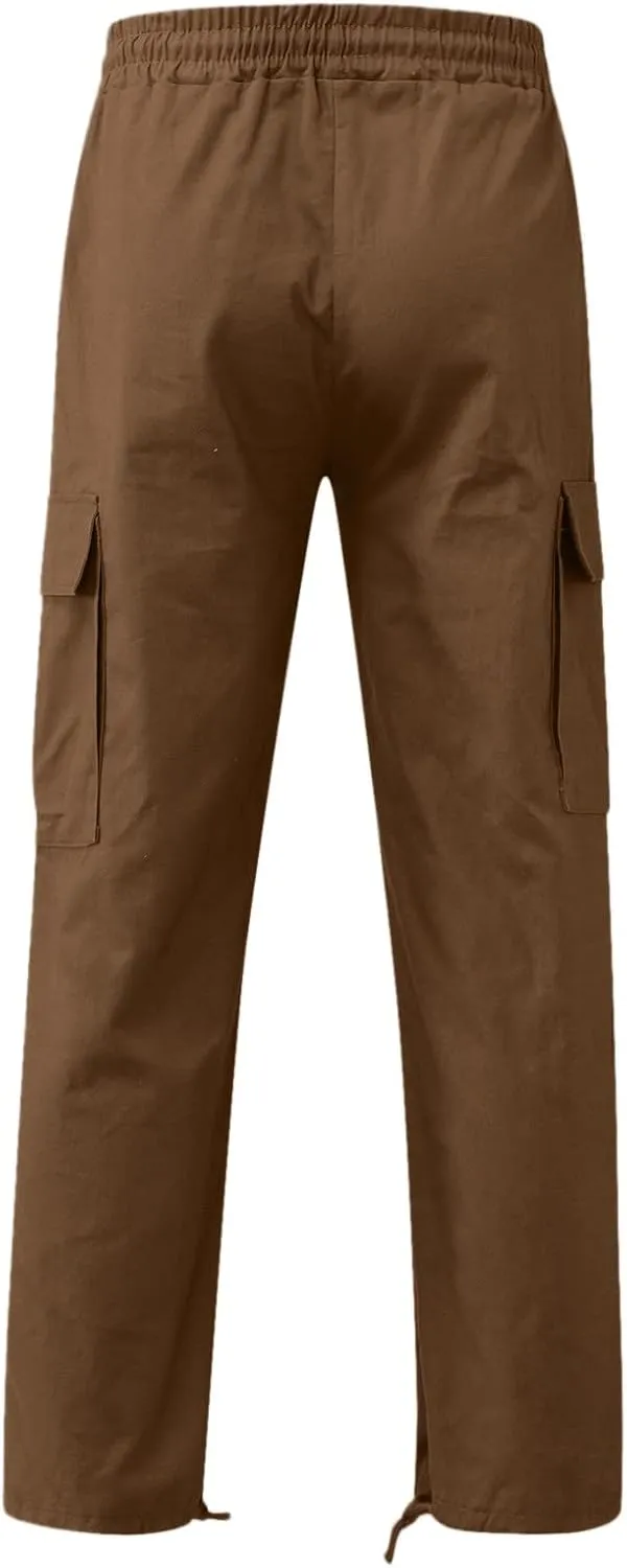 Big and Tall Cargo Pants for Men Sweatpants for Men Hiking Pants with 6 Pocket Lightweight Casual Sports Baggy Jogger