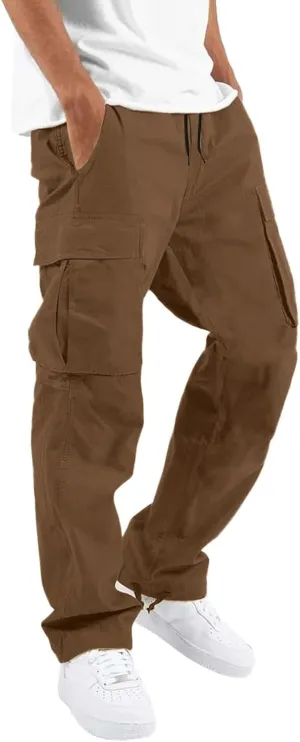 Big and Tall Cargo Pants for Men Sweatpants for Men Hiking Pants with 6 Pocket Lightweight Casual Sports Baggy Jogger