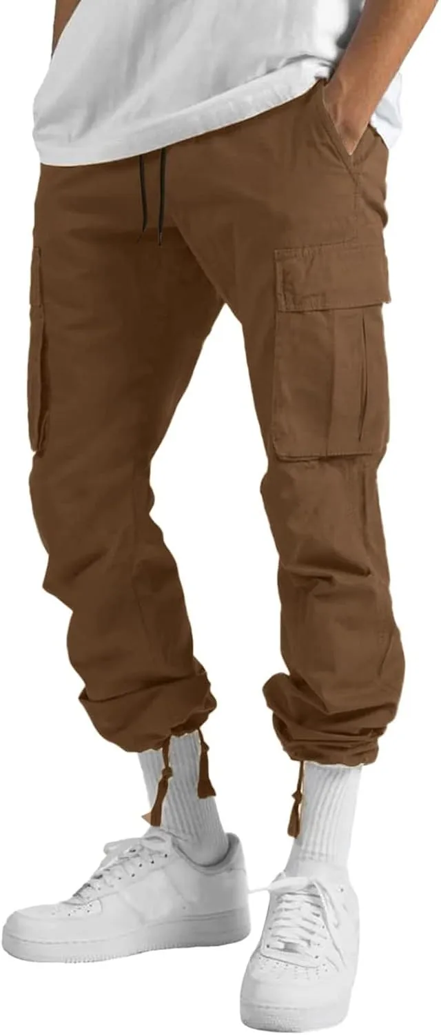 Big and Tall Cargo Pants for Men Sweatpants for Men Hiking Pants with 6 Pocket Lightweight Casual Sports Baggy Jogger
