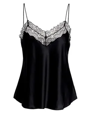 Black Erika Silk Lace Cami