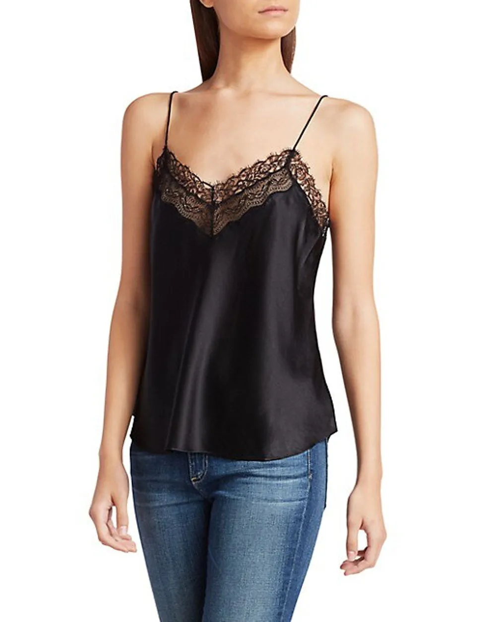 Black Erika Silk Lace Cami