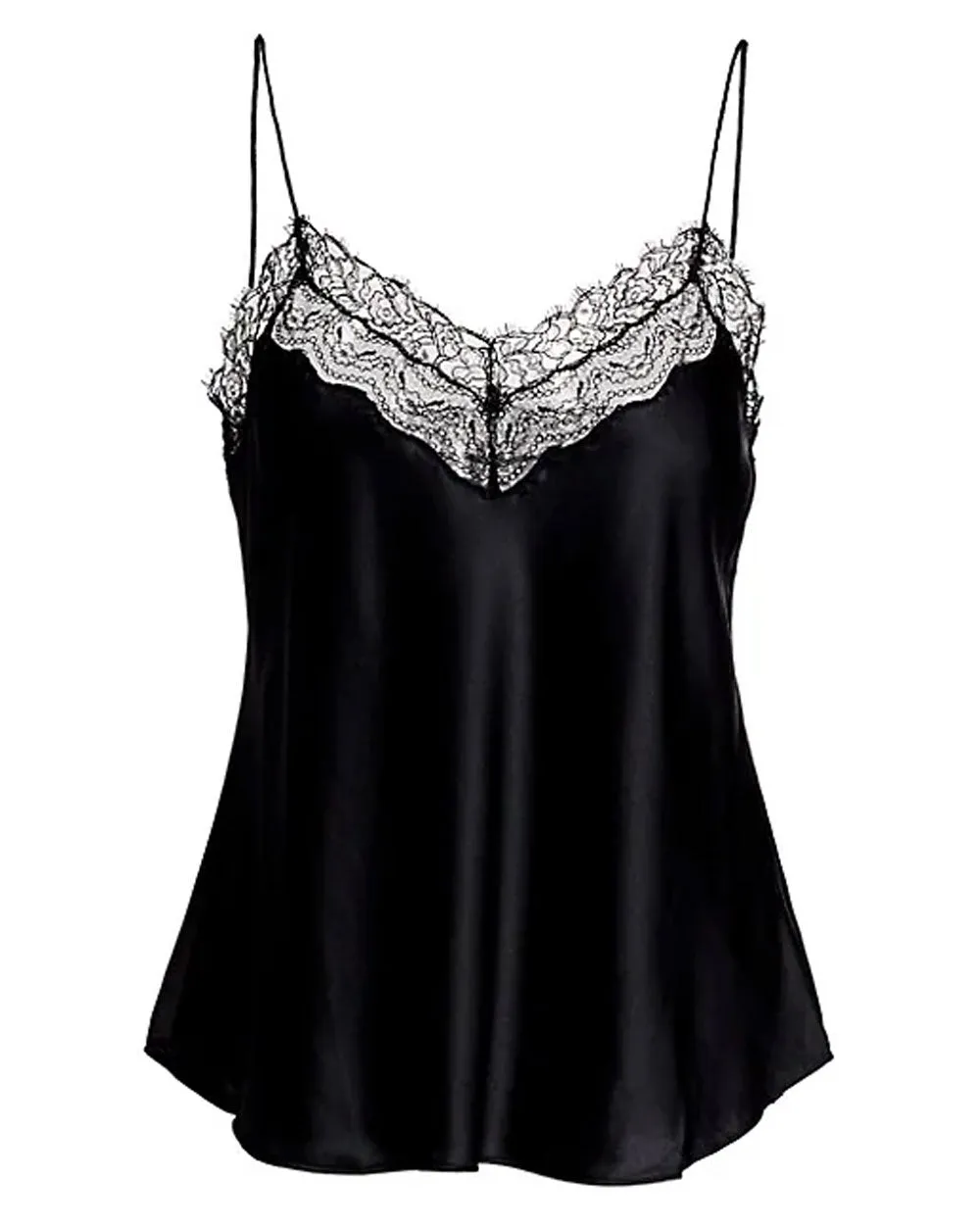 Black Erika Silk Lace Cami