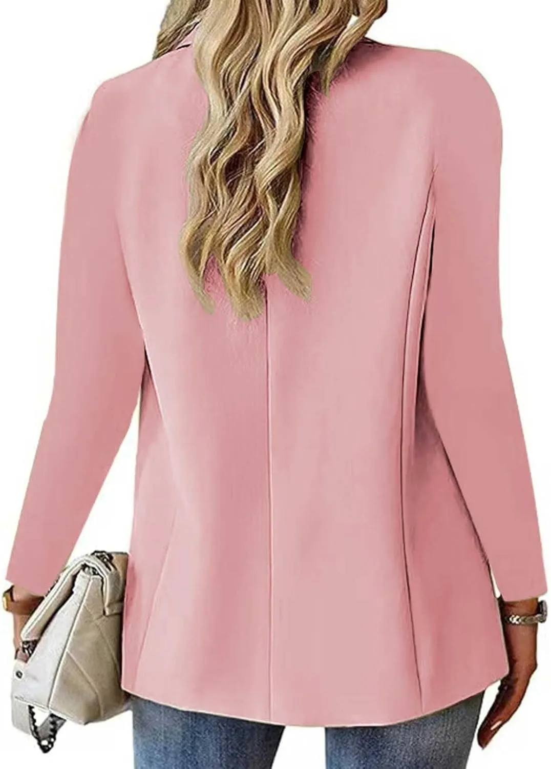 Blazer Jackets for Women Business Casual Long Sleeve Lapel Open Front Work Blazers Dressy Solid Office Suit Jackets