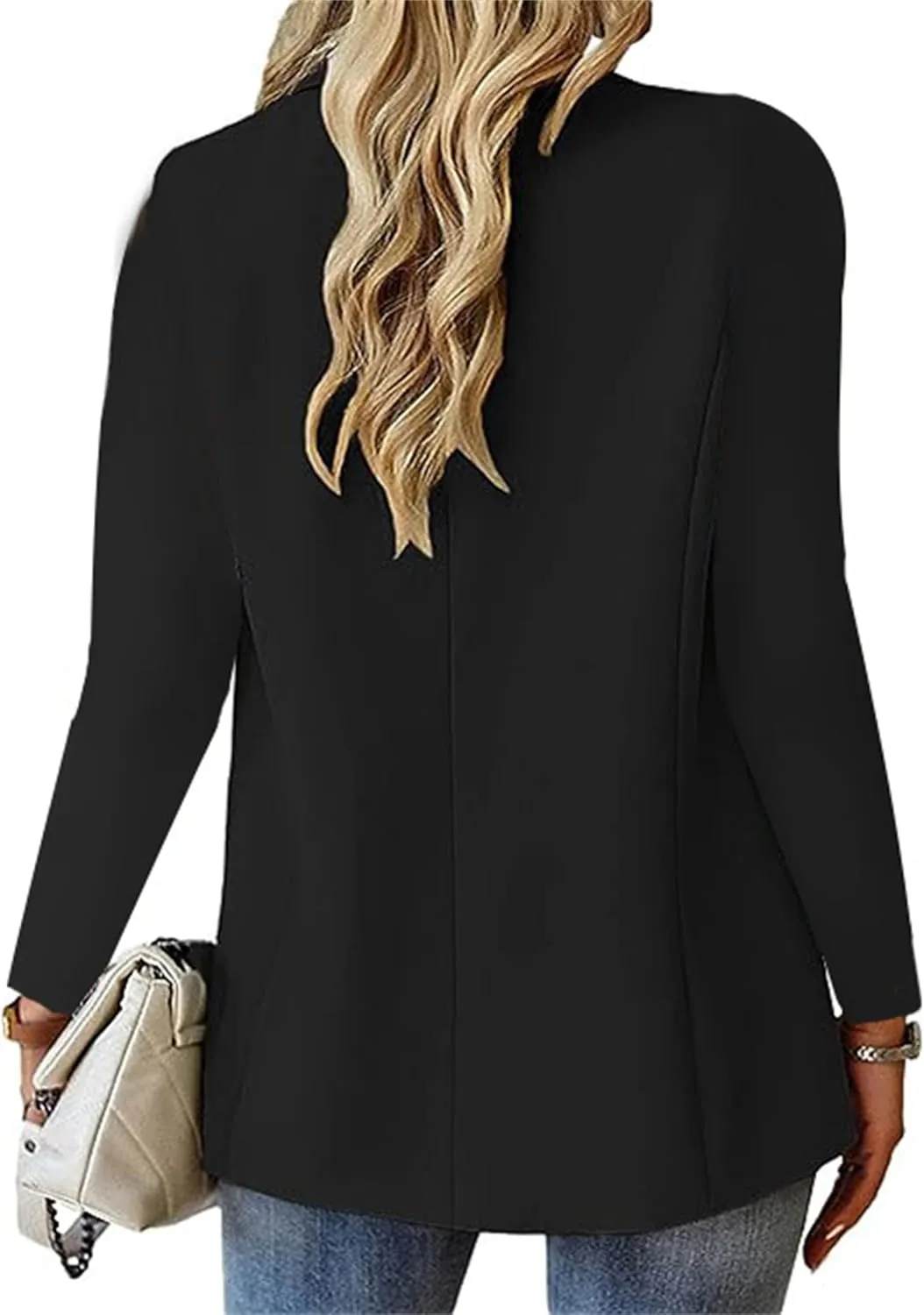 Blazer Jackets for Women Business Casual Long Sleeve Lapel Open Front Work Blazers Dressy Solid Office Suit Jackets