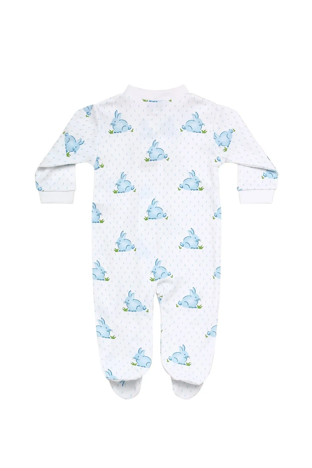 Blue Bunny Baby Zip-Up Footie