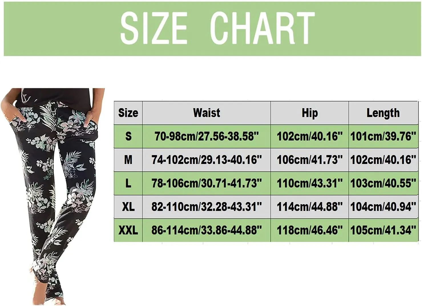 Boho Pants for Womens Summer Beach Floral Prints High Waisted Elastic Drawstring Tapered Pants Loose Fit Casual Trousers
