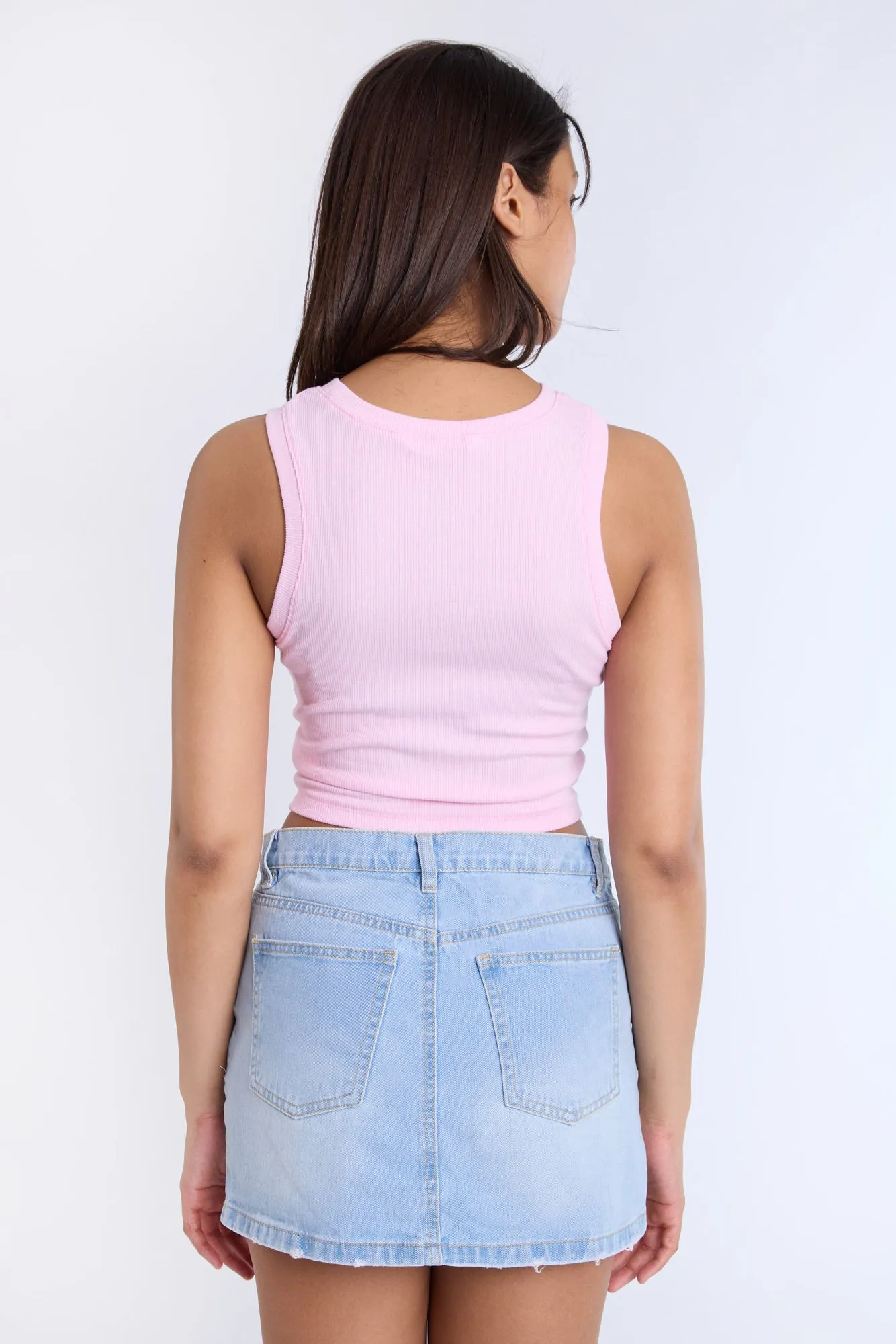 Bow Graphic High Neck Tank Top