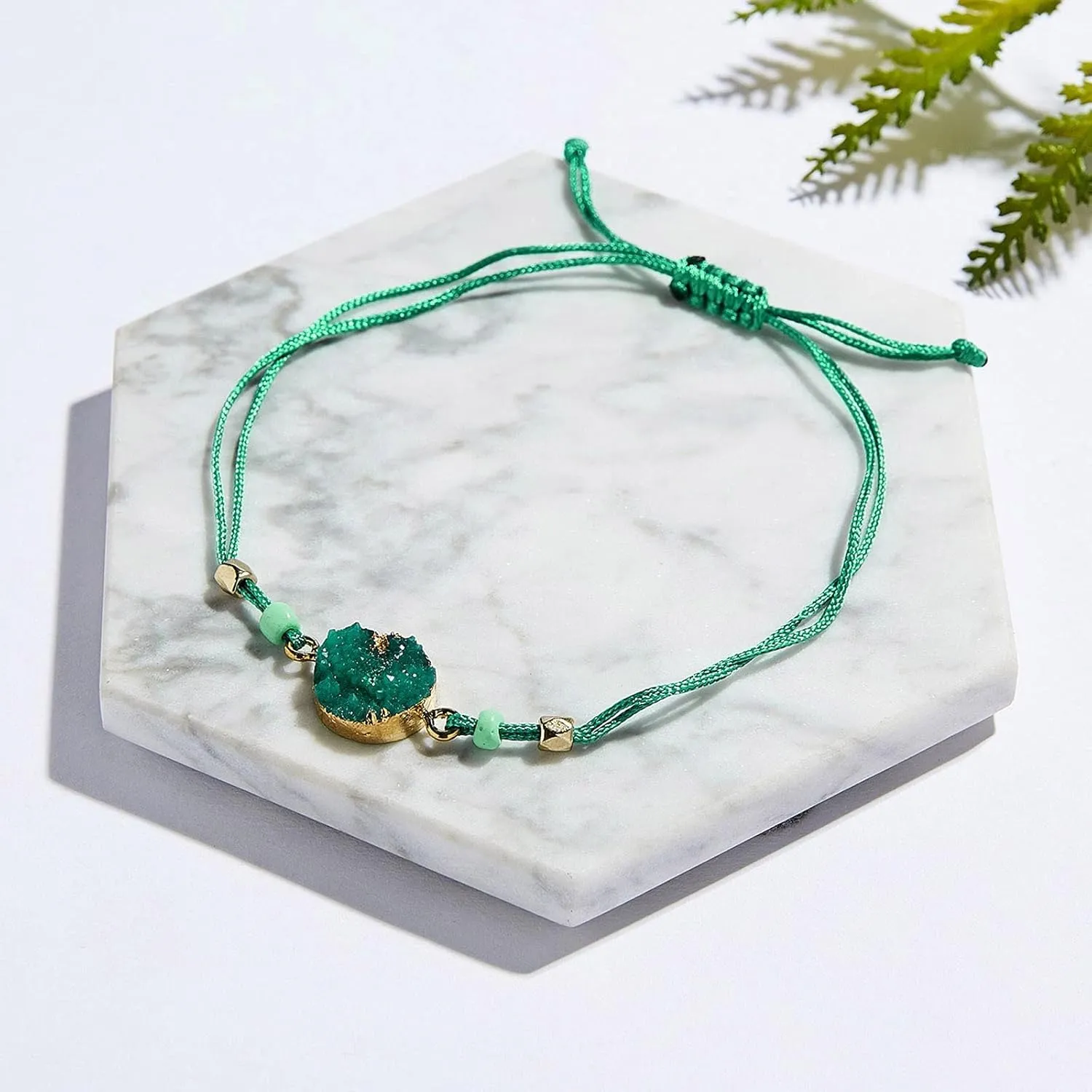 Bracelet Woven Personalized Hand Paper Woven Card Bracelet Resin Jewelry Bracelets Camera Earrings for Women (Green, One Size)