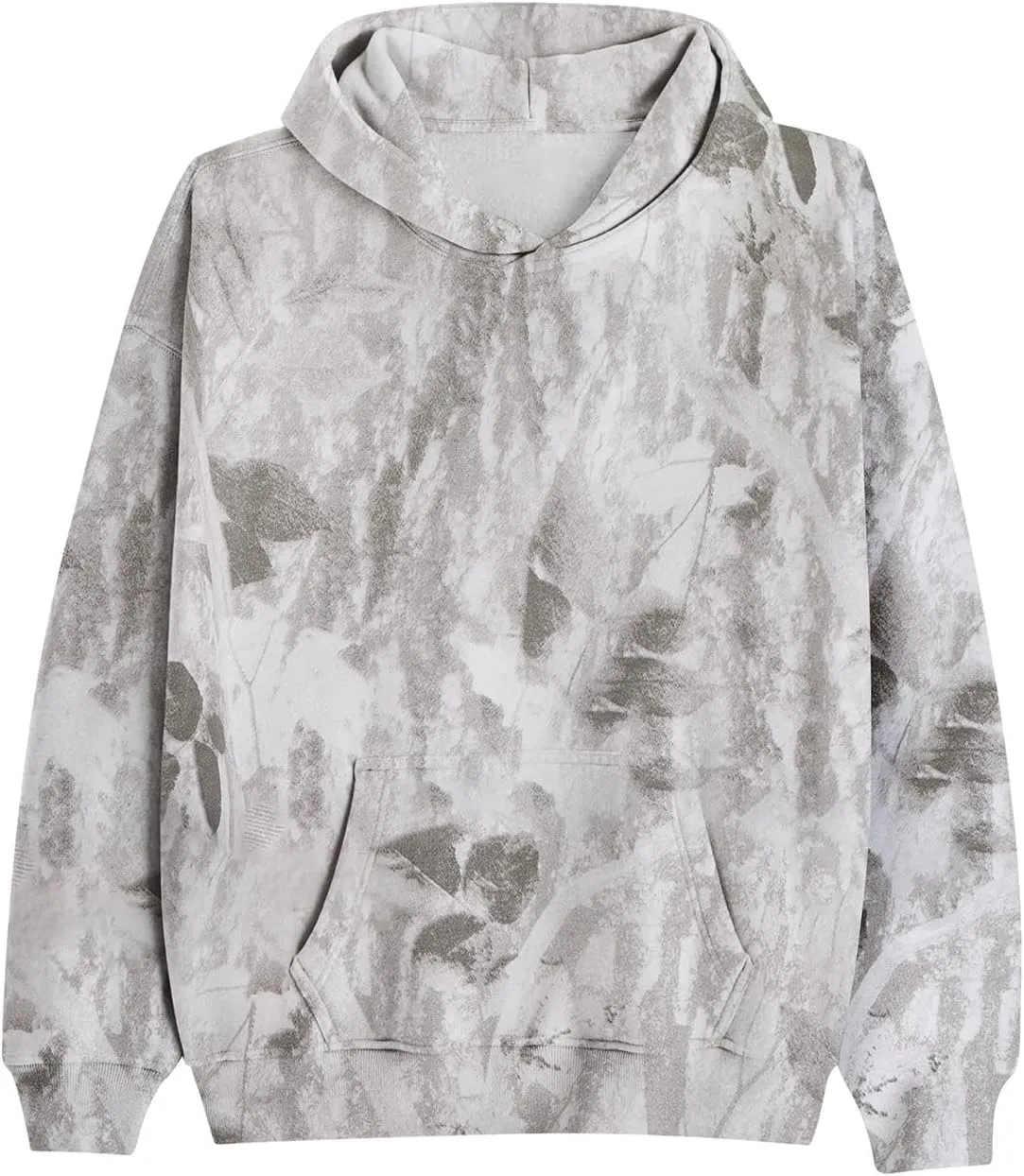 Camo Hoodie Womens 2024 Maple Leaf Print Oversized Hooded Sweatshirt Casual Long Sleeve Graphic Pullover Tops Shirt