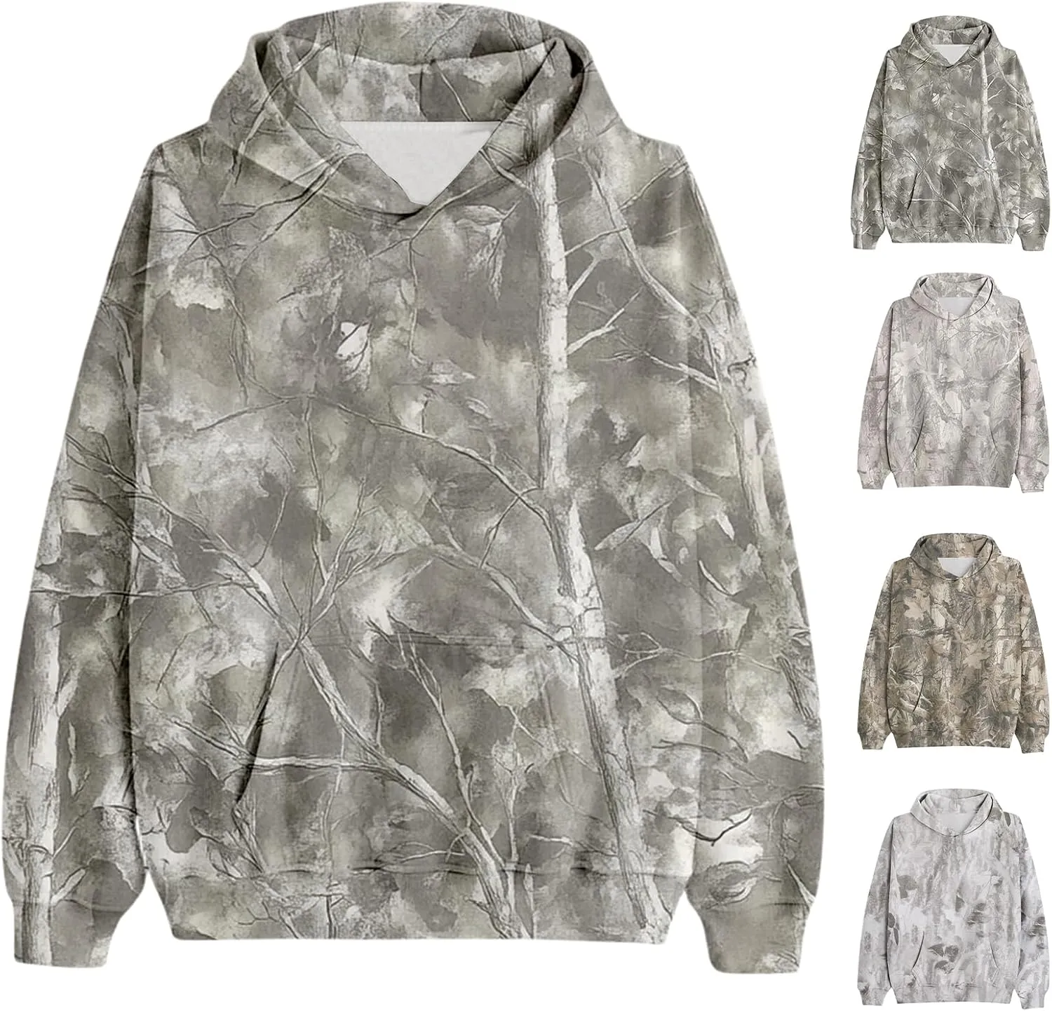 Camo Hoodie Womens 2024 Maple Leaf Print Oversized Hooded Sweatshirt Casual Long Sleeve Graphic Pullover Tops Shirt