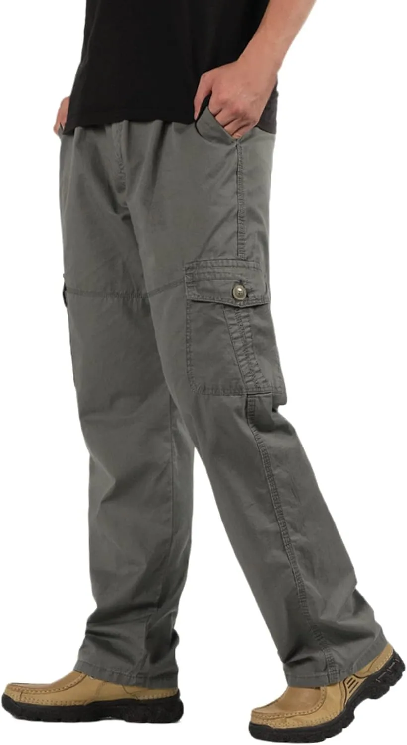 Cargo Pants for Men Relaxed Fit Casual Men's Sweatpants Hip Hop Tapered Gym Running Workout Pants Letter Print Fleece