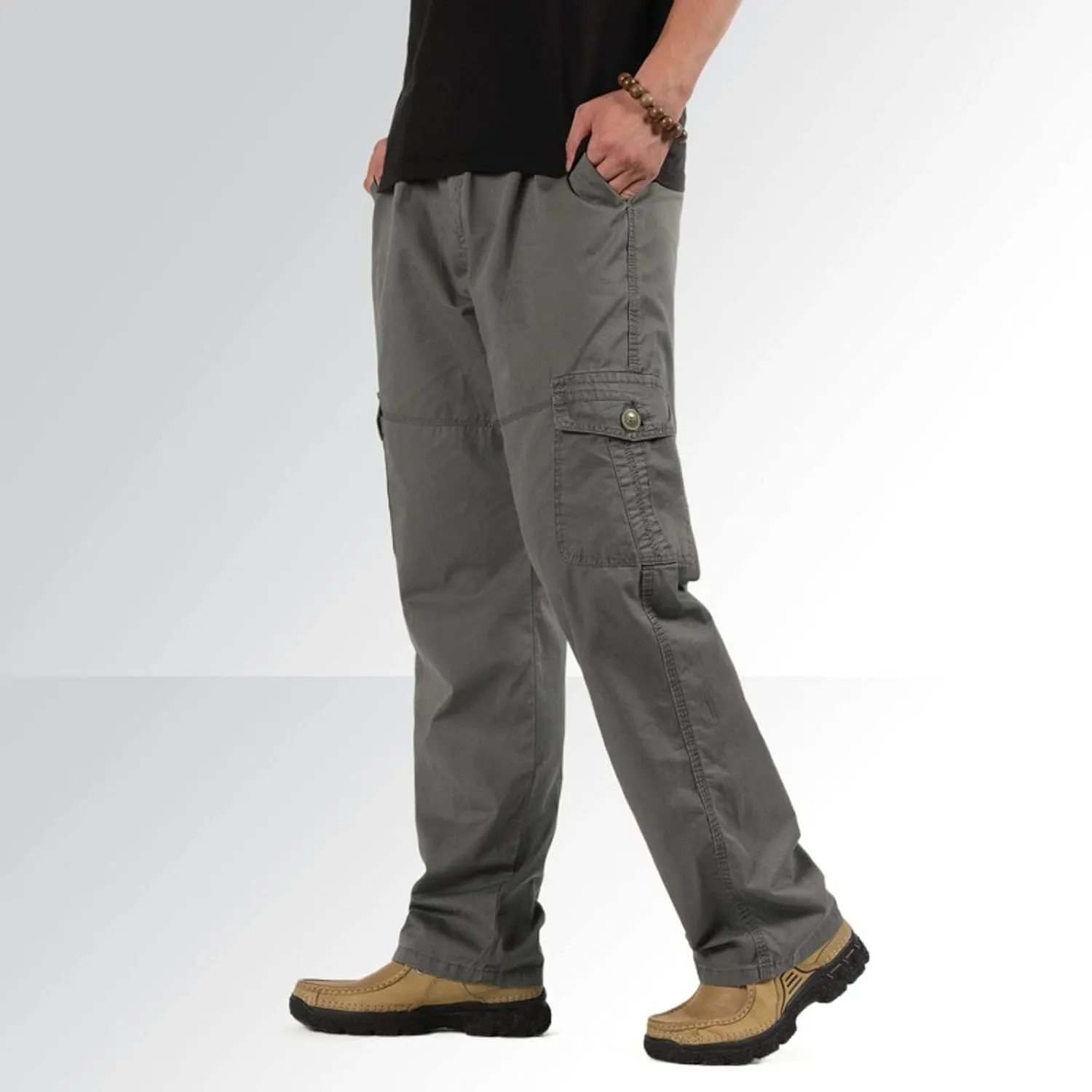 Cargo Pants for Men Relaxed Fit Casual Men's Sweatpants Hip Hop Tapered Gym Running Workout Pants Letter Print Fleece