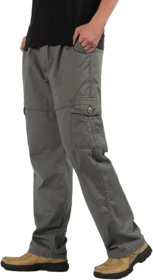 Cargo Pants for Men Relaxed Fit Casual Men's Sweatpants Hip Hop Tapered Gym Running Workout Pants Letter Print Fleece