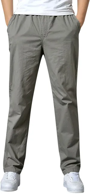 Cargo Pants for Men,Mens Pants with Pockets Cargo Joggers Fleece Sweatpants Casual Pant Chino Slim Fit Trousers