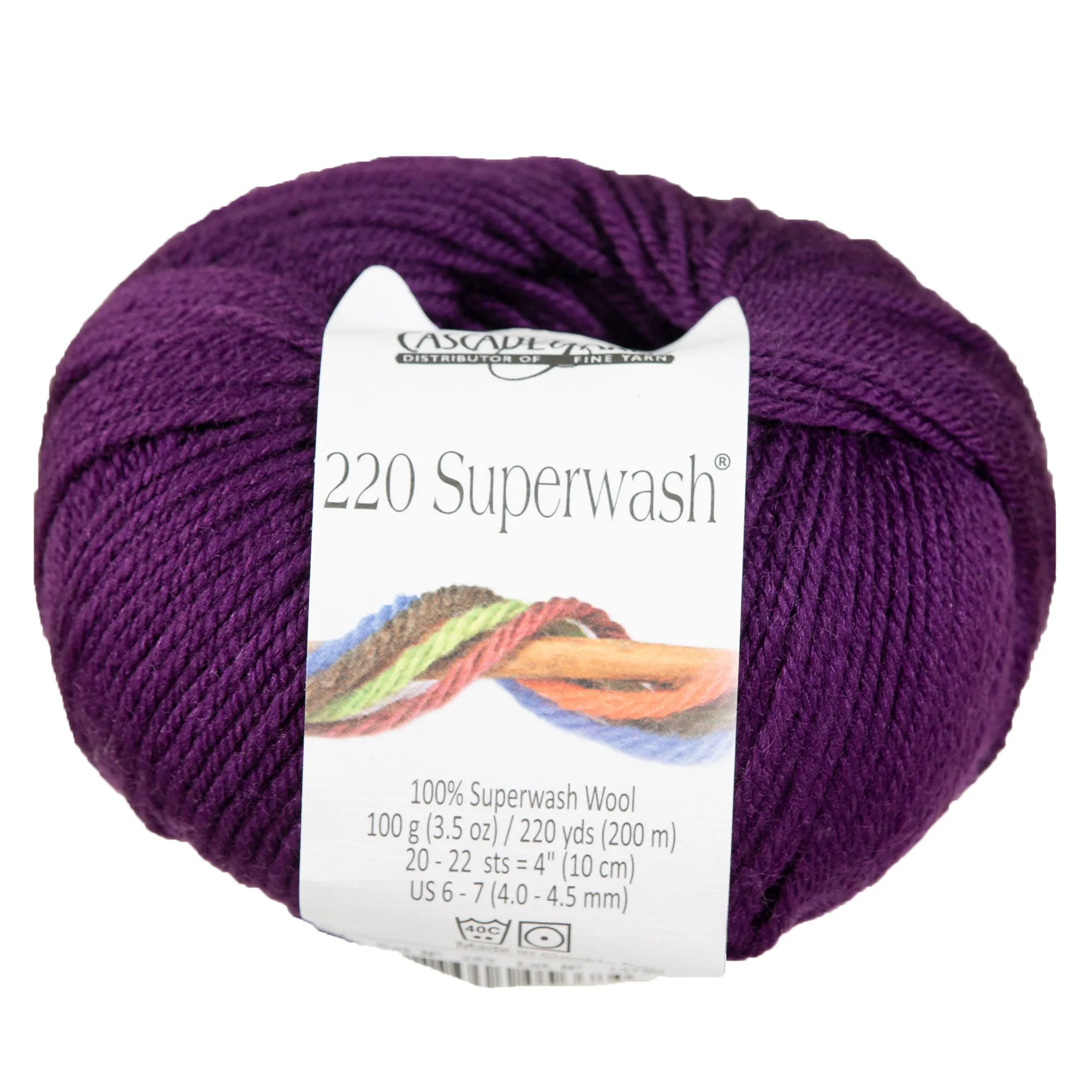 Cascade Yarns 220 Superwash Yarn - 0283 Plum Purple