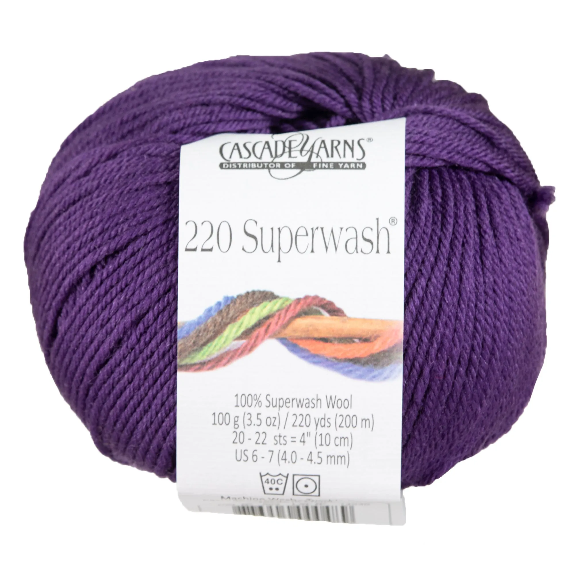 Cascade Yarns 220 Superwash Yarn - 0803 Royal Purple