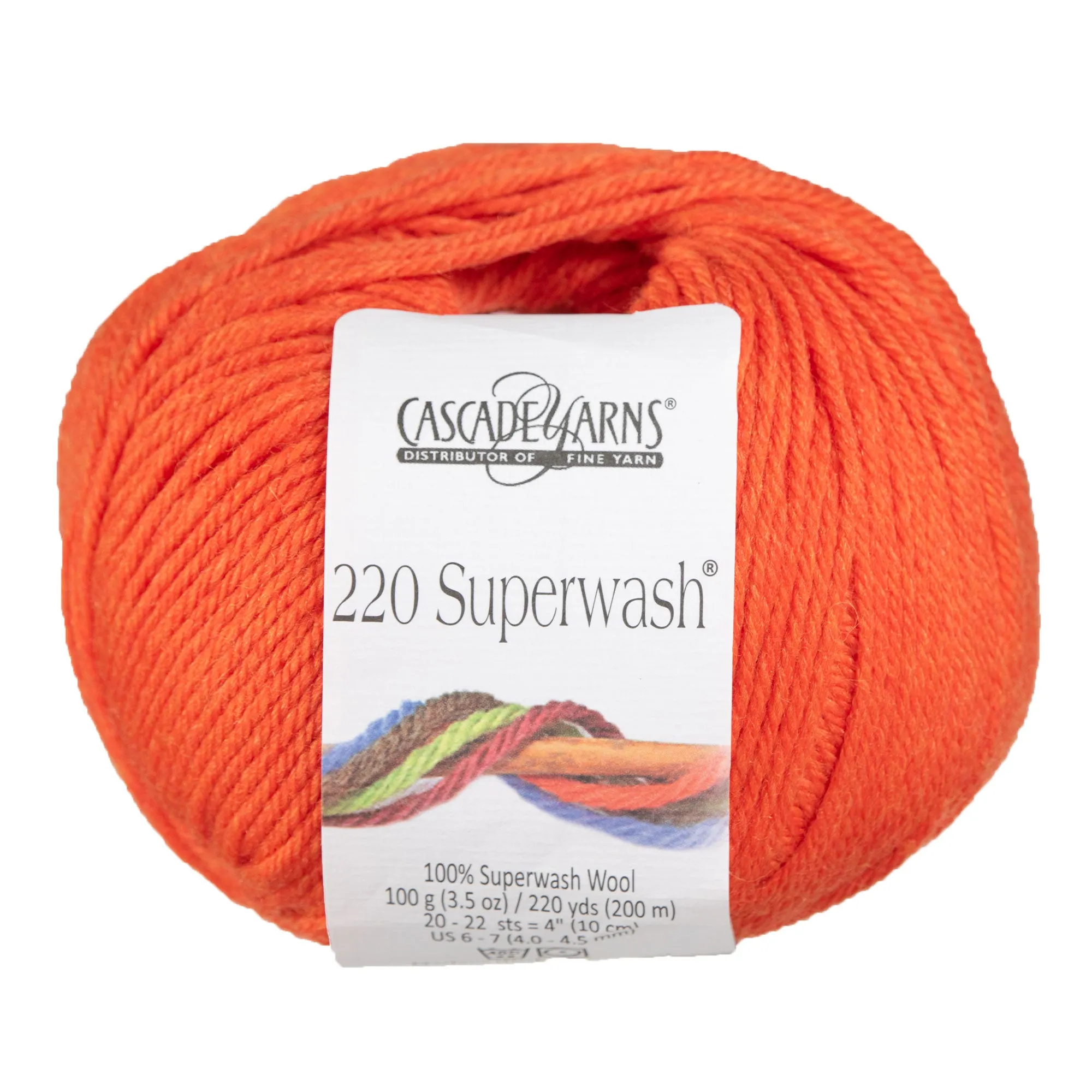 Cascade Yarns 220 Superwash Yarn - 0907 Tangerine Heather