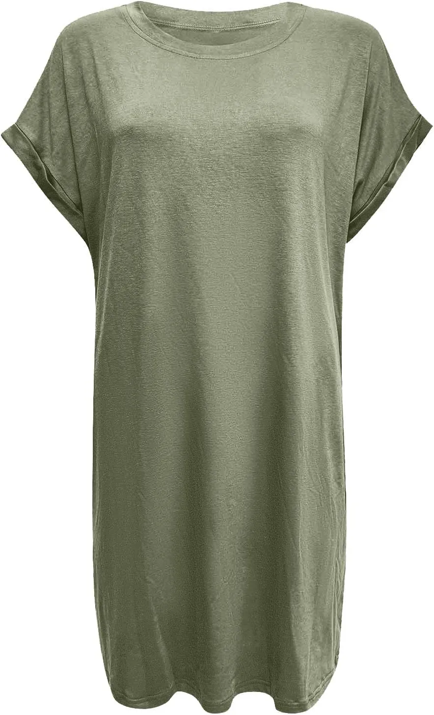 Casual Dresses for Women,Summer Short Sleeve Crew Neck Dress Loose Tshirt Mini Dress Cotton Short Dress with Pockets