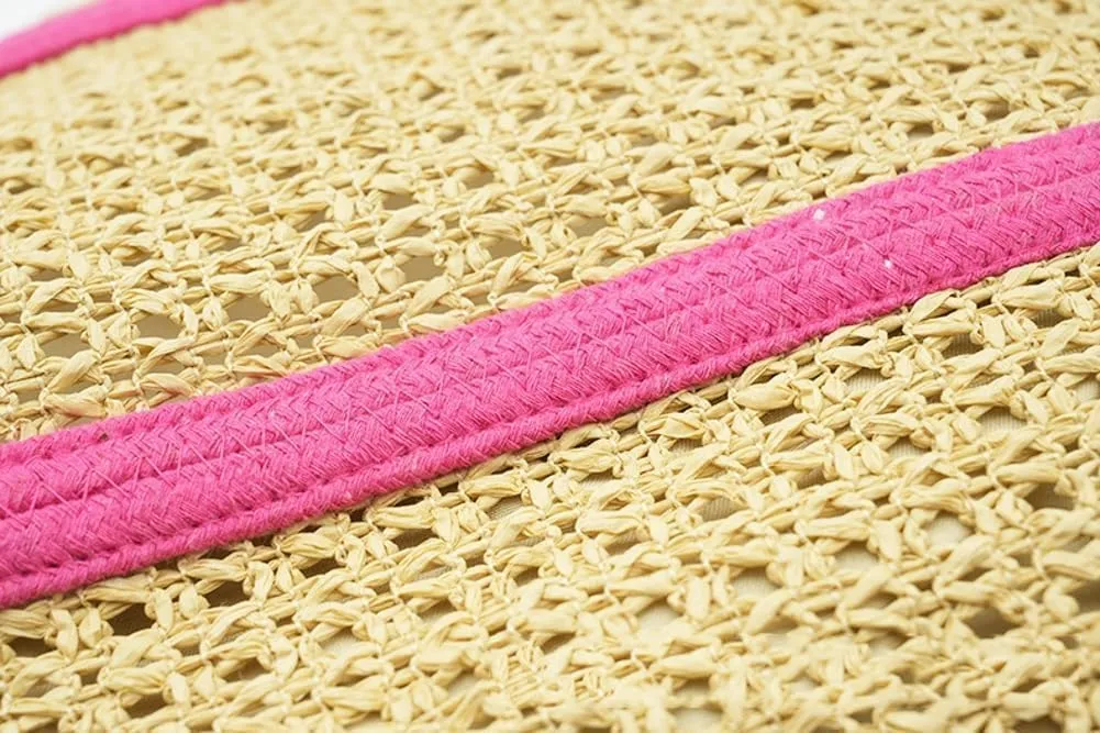 Casual Tote Bag Woven Straw Hobo Bag Handmade Shoulder Bag Mesh Beach Bag Travel Bag Carryall Holiday Vacation