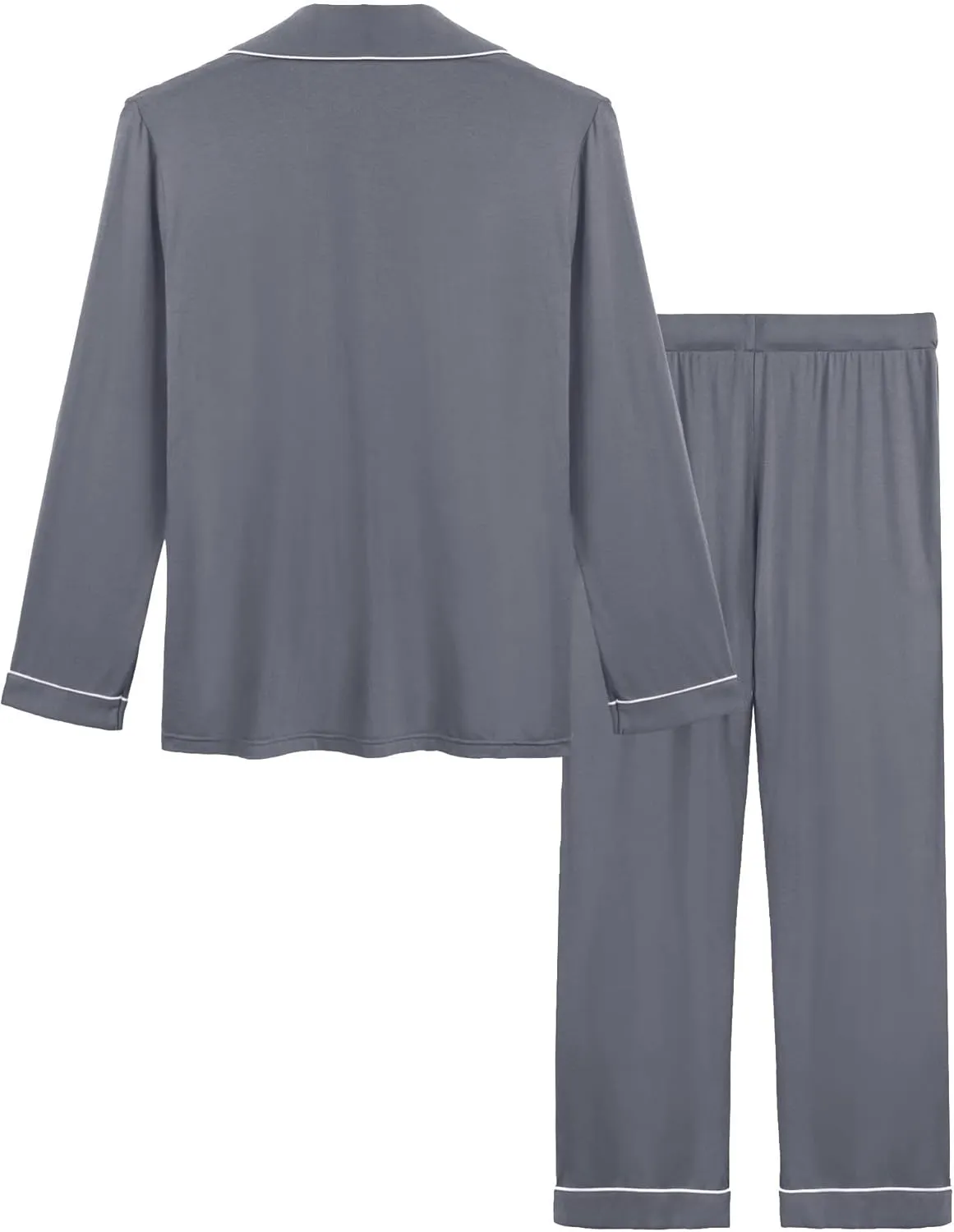 Cherrydew Women Pajama Sets Bamboo Viscose Cooling Long Sleeve Sleepwear Super-Soft Comfy Button Down Lounge Sleep Set S-XXL