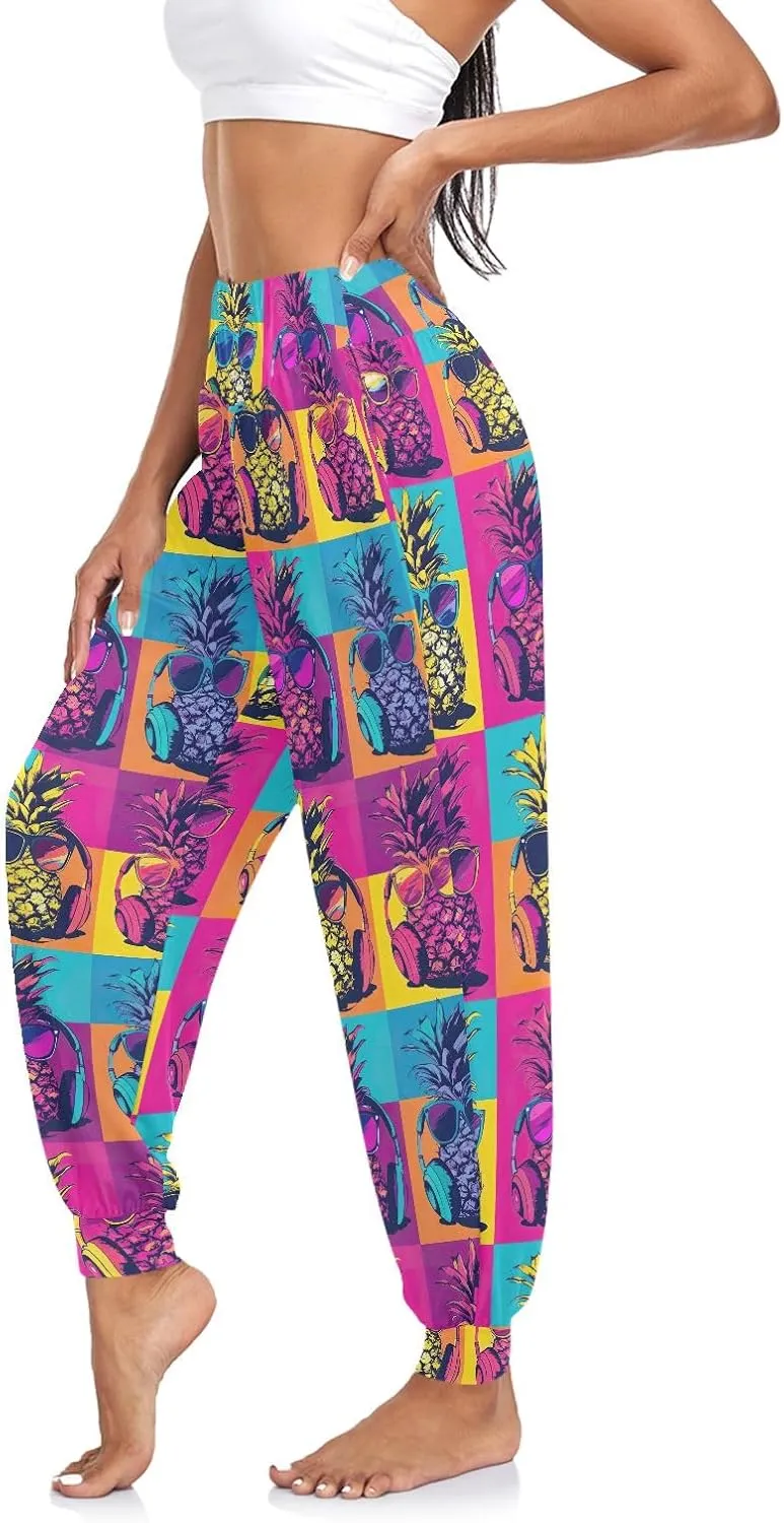CHIFIGNO Harem Pants Women Athletic Pants Casual Loose Pants Women Hippie Pants