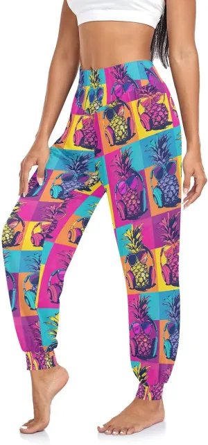 CHIFIGNO Harem Pants Women Athletic Pants Casual Loose Pants Women Hippie Pants