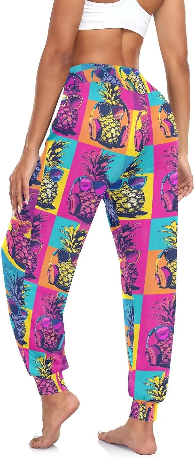 CHIFIGNO Harem Pants Women Athletic Pants Casual Loose Pants Women Hippie Pants