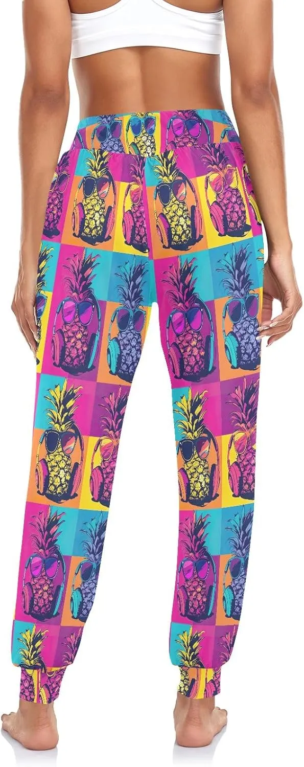 CHIFIGNO Harem Pants Women Athletic Pants Casual Loose Pants Women Hippie Pants