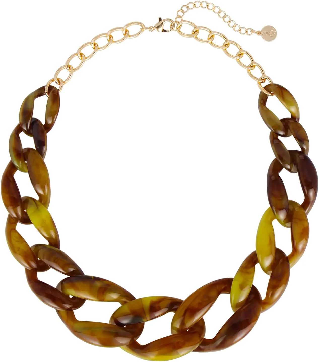 Coiris Statement Chunky Acrylic Chain Link Choker Necklace Fashion Women Collar Necklaces Acrylic Resin Chain Necklace