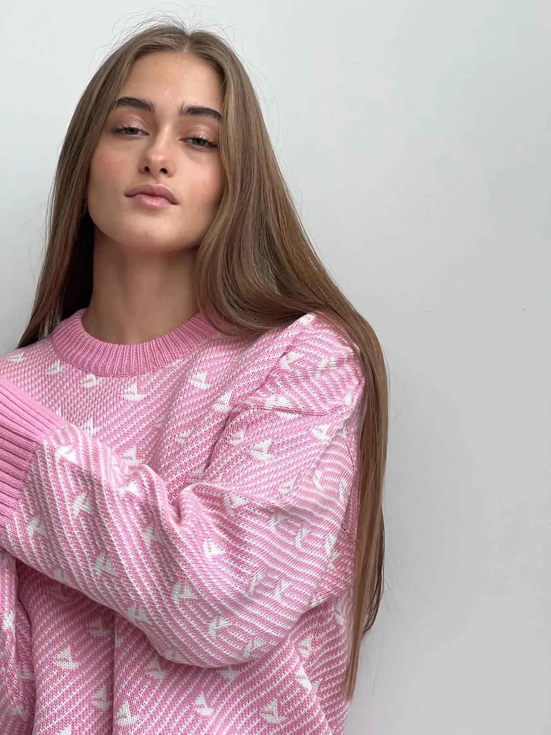 Coquette Oversized Sweaters Y2K Cute Pullover Sweaters Kawaii Graphic Crewneck Sweatshirts Thick Fall Clothes